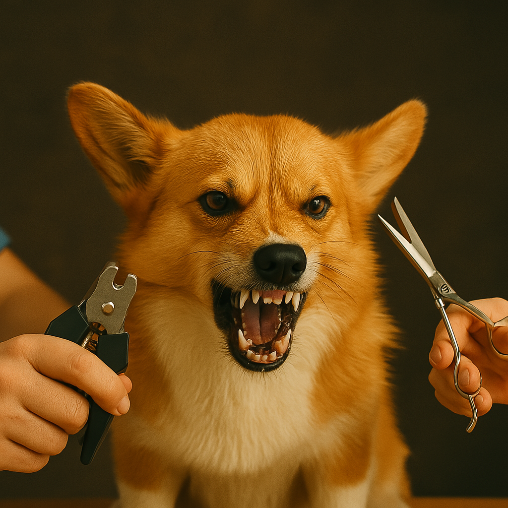 stressed dog nail grinder