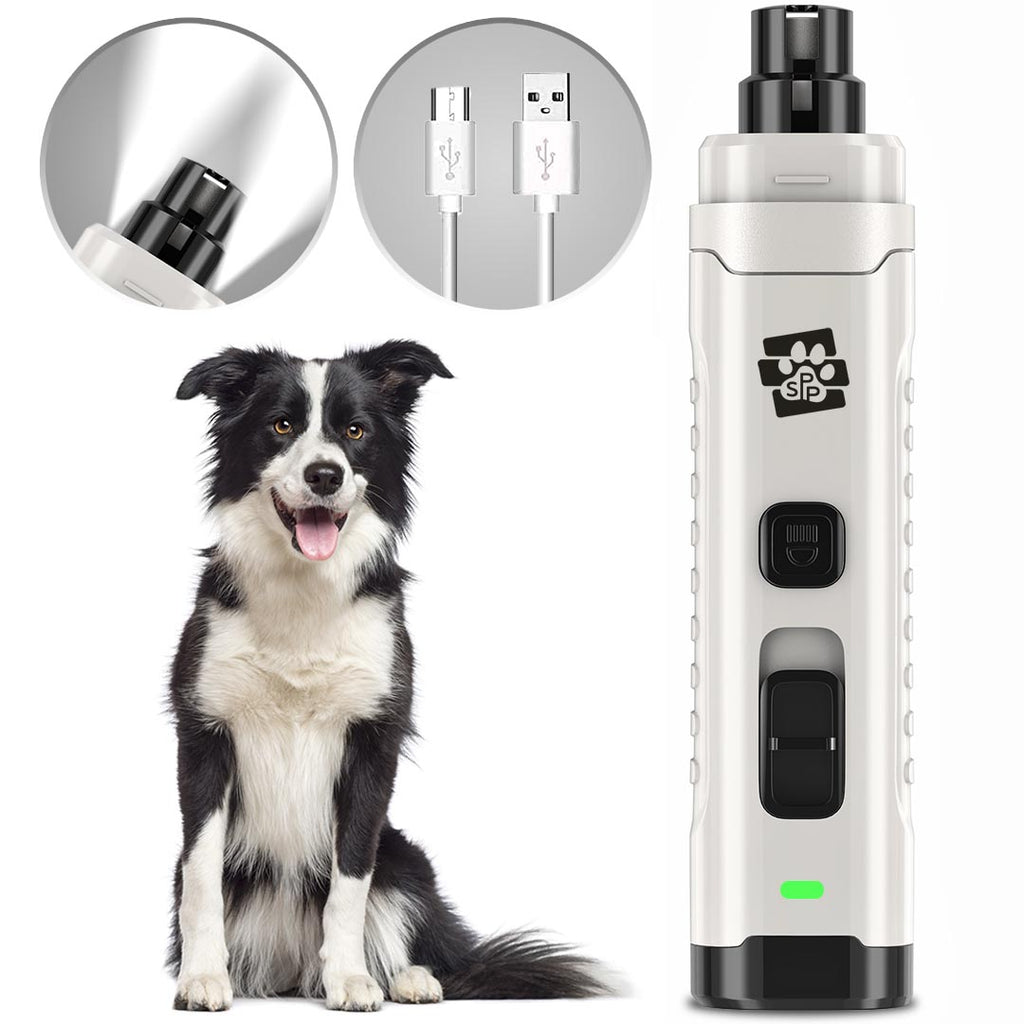 CASFUY LED Light Electric Dog & Cat Nail Grinder, White - Chewy.com