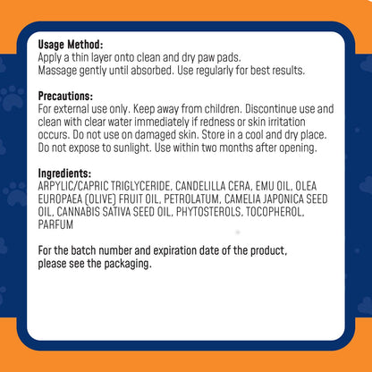 Organic Paw Balm - Ingredients